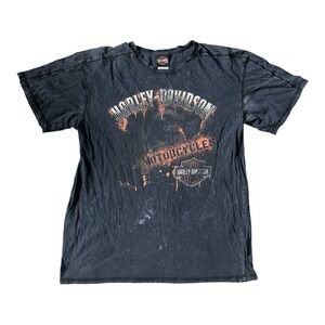 Harley Davidson Motorcycles Mens T-Shirt Orlando Florida L LARGE - Skull Wrench